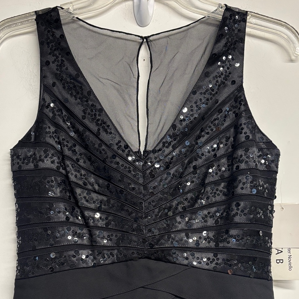 Chetta B Chic Black Dress with Sequin Detail - Picture 2 of 7